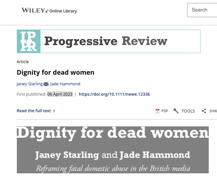 Dignity for dead women